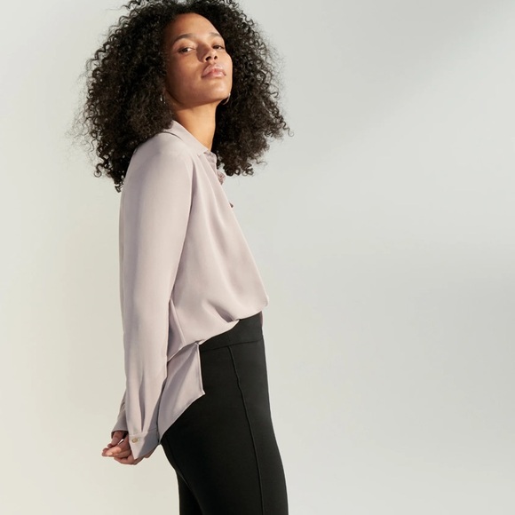MM. Lafleur The Lagarde Shirt—Crepe in Rain Cloud Size 10